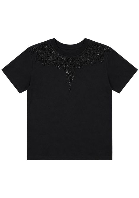 Black cotton T-shirt for girls MARCELO BURLON | JGTH075NERA
